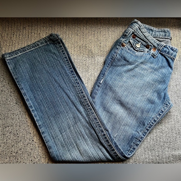True Religion Super T Low to Mid Rise Straight Jeans, Size 29 - Picture 5 of 5
